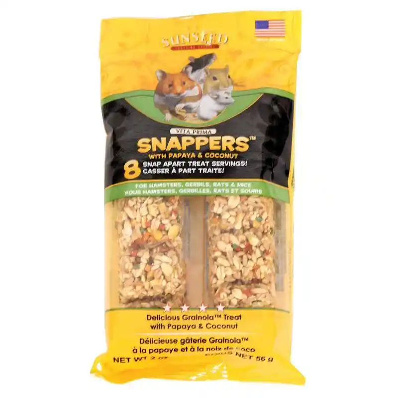 Sun Treat Snaps Papaya Nut Hamster/gerbil/rat 2oz