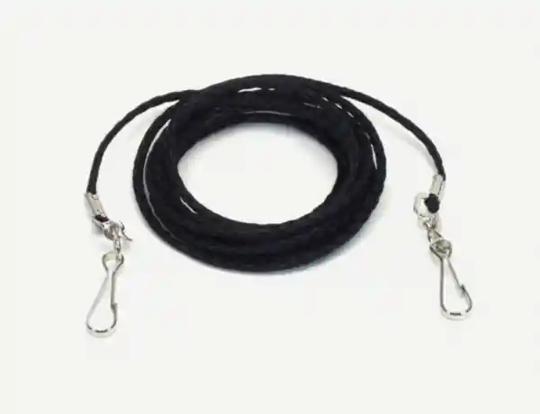 Poly Petite Dog Tie Out, Black, 5/32" X 10'