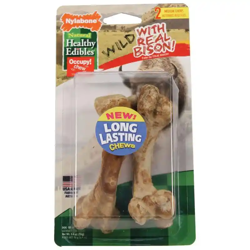 Nylabone Wild Bison Med 2ct