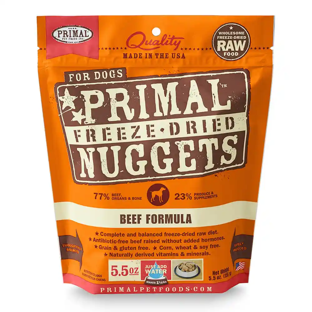 Freeze Dried Nuggets Grain Free Beef Formula Dog Food 5.5-oz