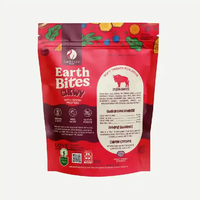 Holistic Earthbites Chewy Grain Free Bites Bison 7-oz