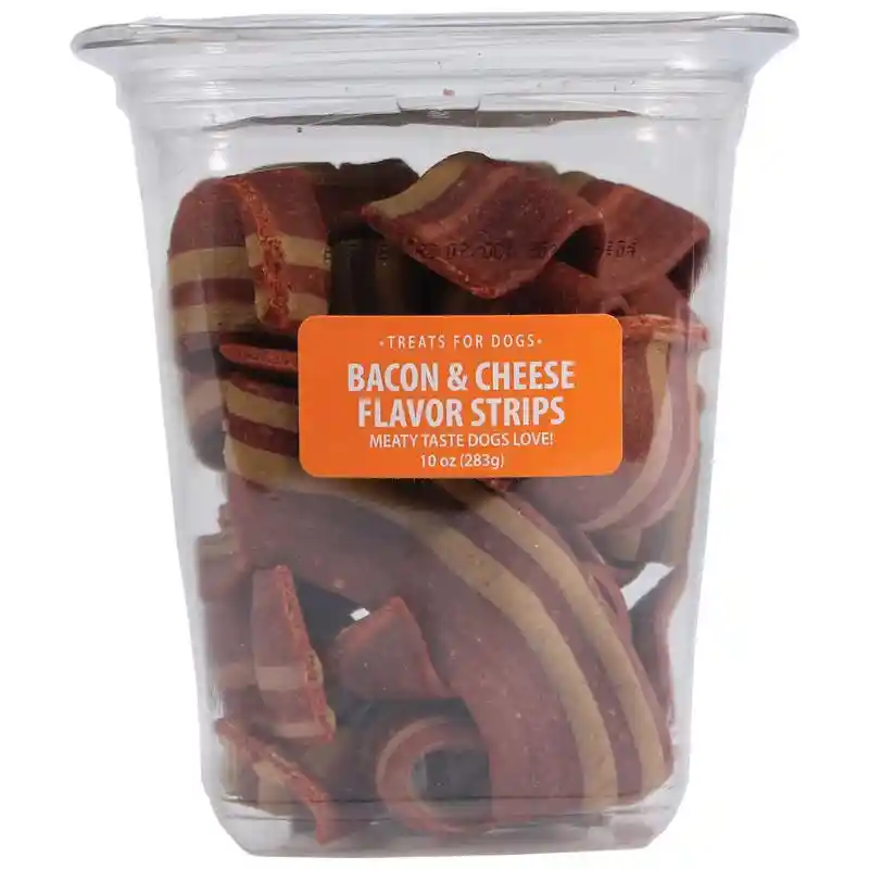 Flavor Strips Dog Treats Bacon & Cheese 10 Oz