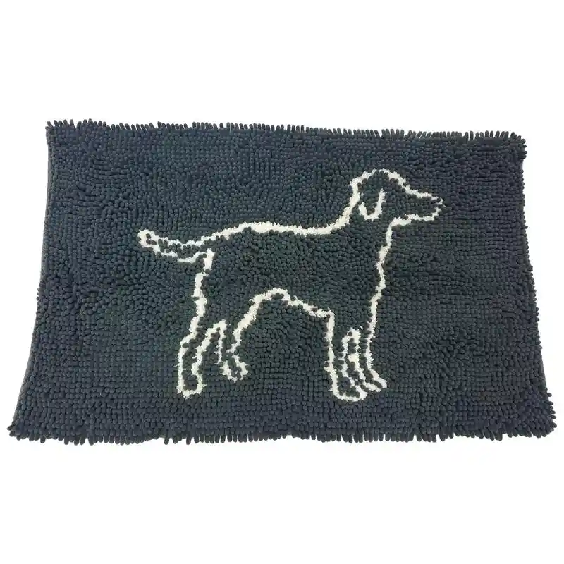 Clean Paws Microfiber Mat Grey 35 X 24 Inch