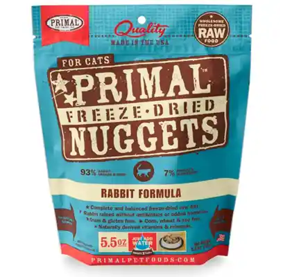 Freeze Dried Nuggets Grain Free Rabbit Formula Cat Food 5.5-oz