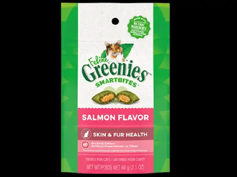 Smartbites Heathy Skin & Fur Salmon Cat Treats 2.1-oz