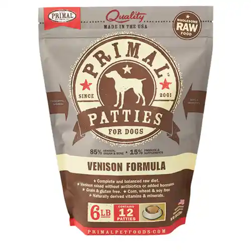 Raw Frozen Canine Venison Formula Nuggets Dog Food 6-lb
