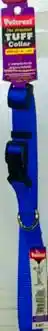 Adjustable Dog Collar With Plastic Buckle, Blue, 3/4" X 14"-20"