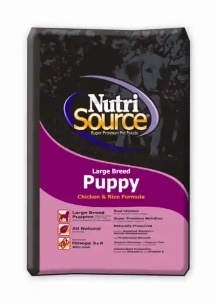 Nutrisource Lg Breed Puppy Chicken/rice 18 Lbs