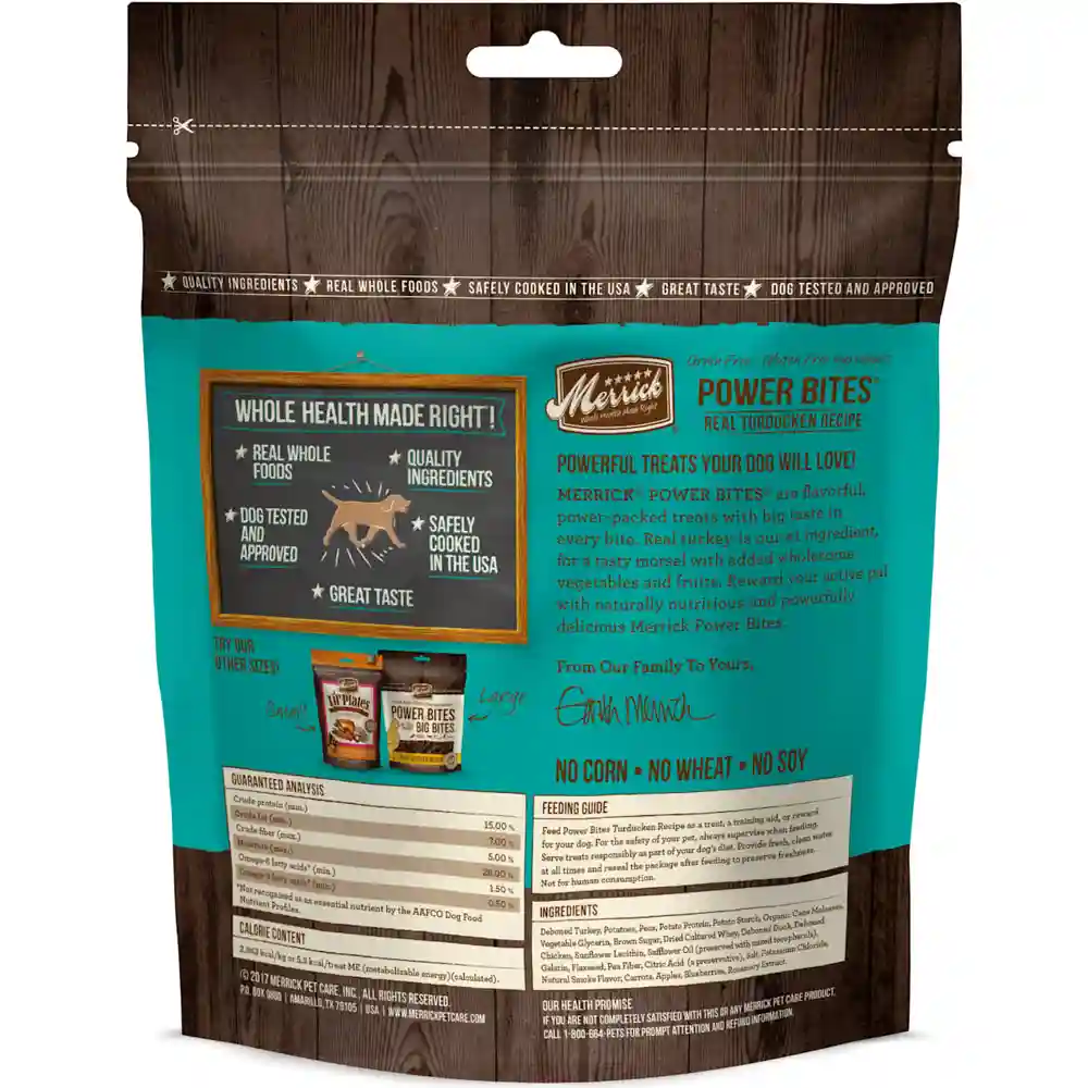 Merrick Power Bites Turducken 6 Oz