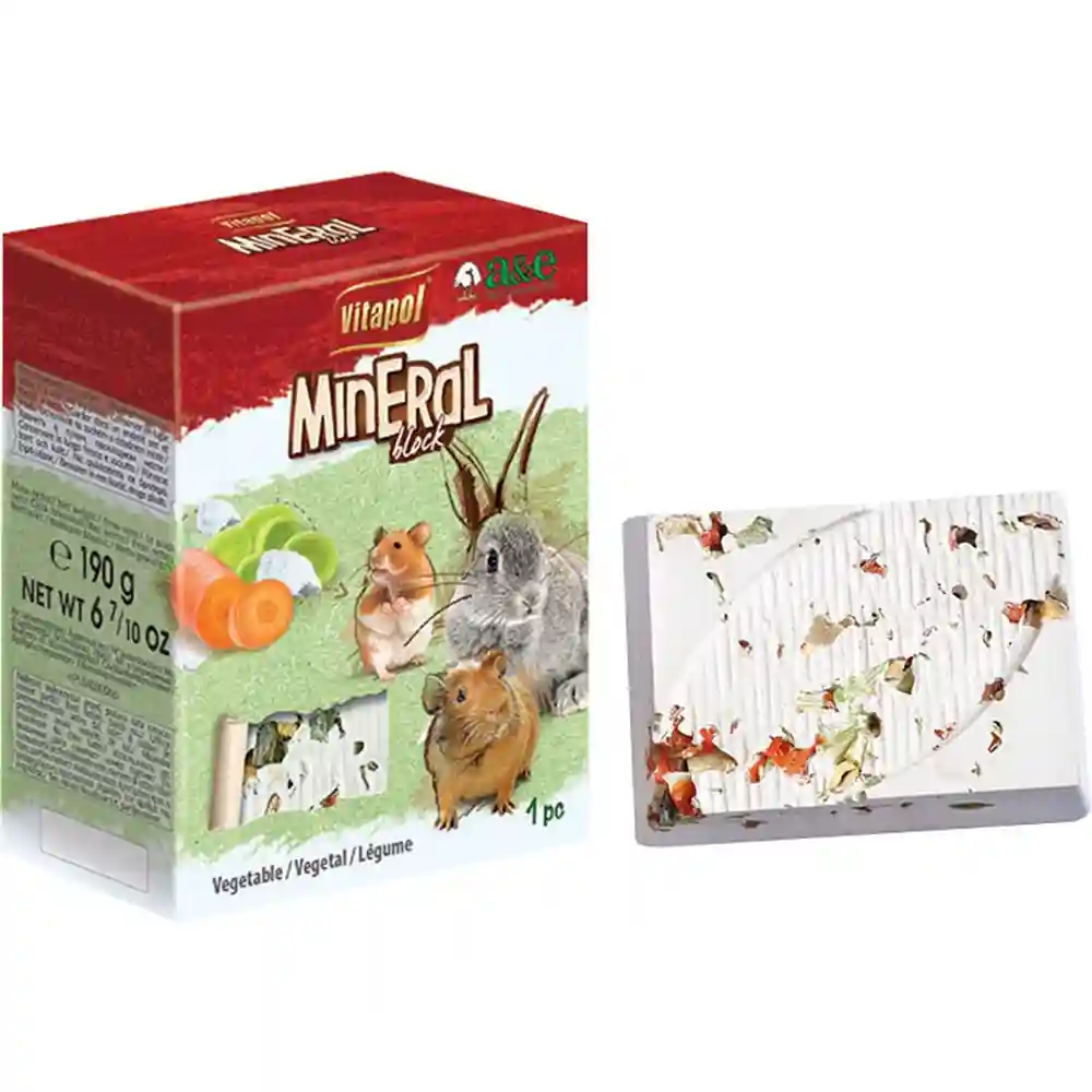 A&e Vitapol Veggie Mineral Block For Small Animals