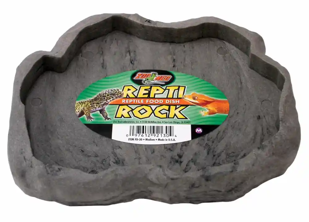 Zoomed Repti Rock Food Dish Medium