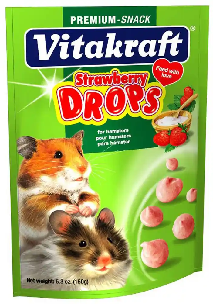 Vita Hamster Yogurt Drops Strawberry 5.3 Oz