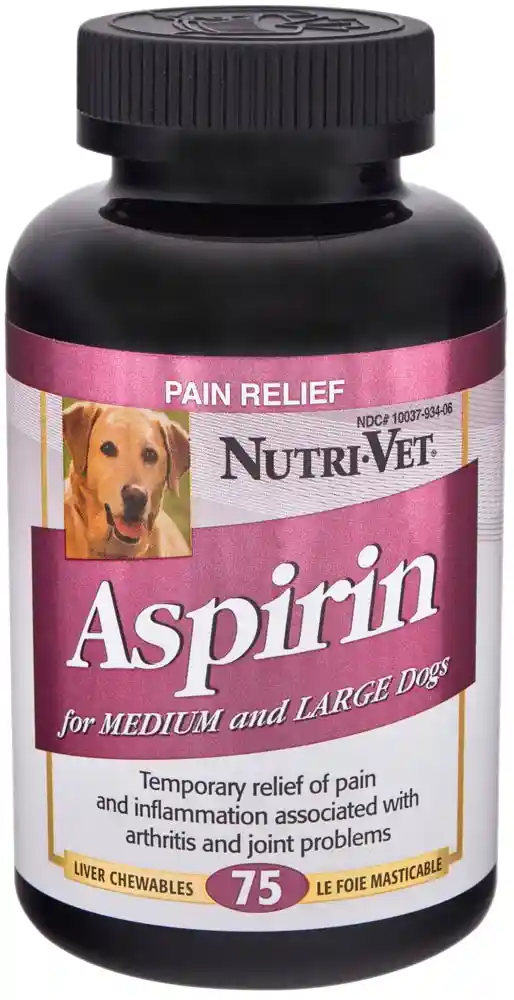 Nutri-vet K9 Aspirin Liver Chewables Large 75 Ct