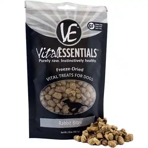 Freeze Dried Rabbit Bites Vital Treats For Dogs 2-oz