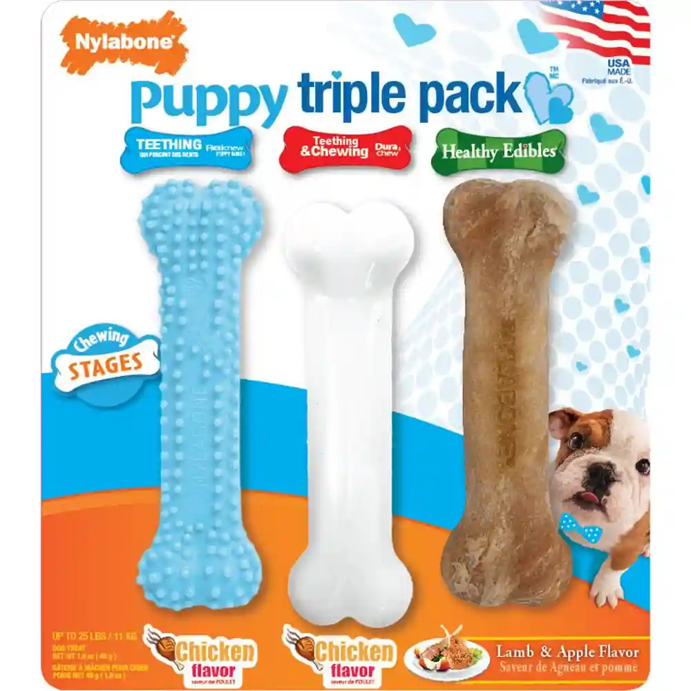 Puppy Chew Triple Pack Blue
