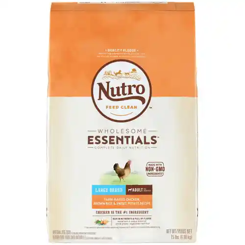 Lg Breed Chk/rice/oatmeal 15#