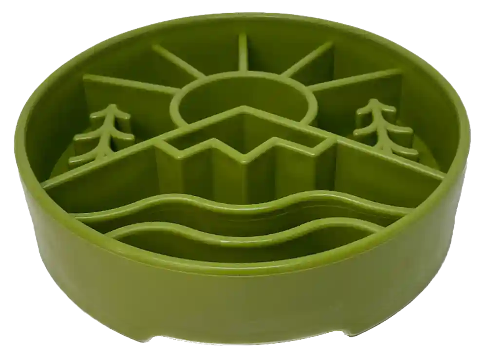 Sodapup Green Outdoors Slow Feeder Bowl Green