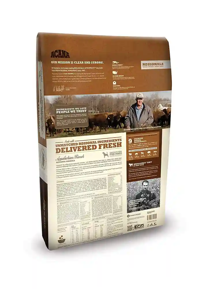 Regionals Dry Dog Food, Appalachian Ranch, Biologically Appropriate & Grain Free 25-lb