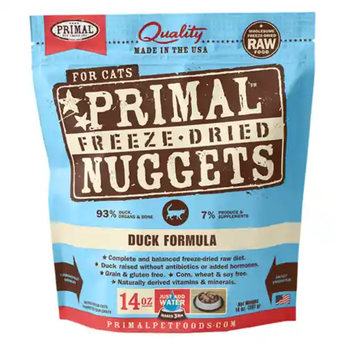 Freeze Dried Nuggets Grain Free Duck Formula Cat Food 14-oz