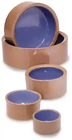 Crock Ceramic Dish Blue 4"