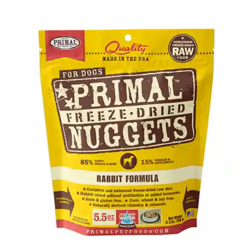 Freeze Dried Nuggets Grain Free Rabbit Formula Dog Food 5.5-oz