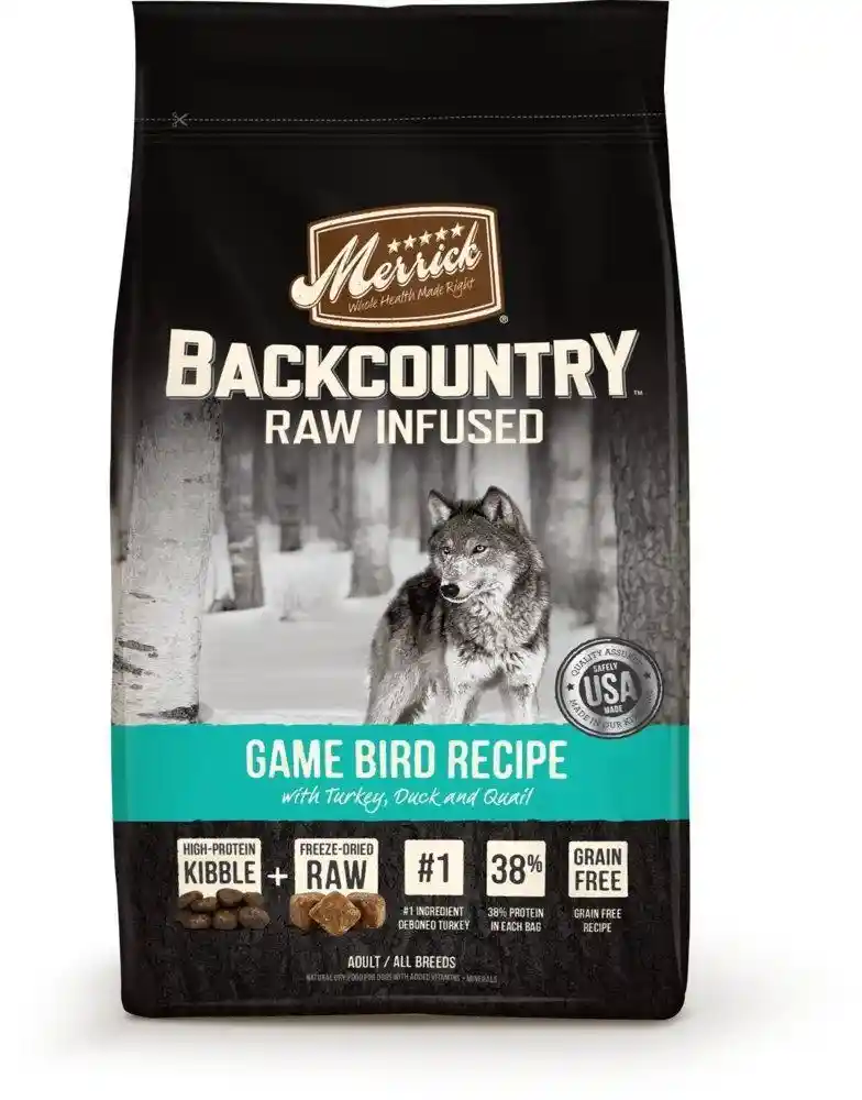 Backcountry Raw Infused Grain Free Wild Game Bird Recipe Dry Dog Food 22-lb