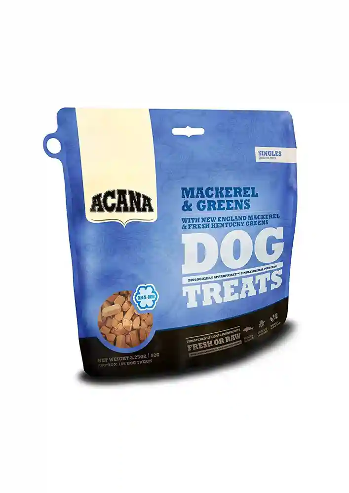 Singles Limited Ingredient Freeze-dried Dog Treats, Mackerel & Greens, Biologically Appropriate & Gr