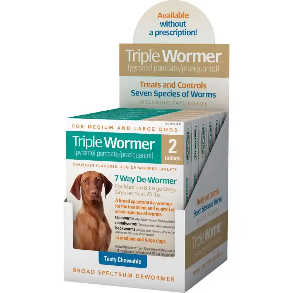 Triple Wormer For Medium & Large Dogs 2 Count