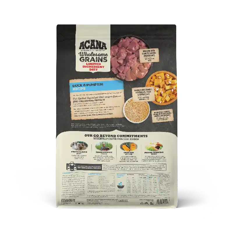 Acana Wholesome Grains Duck & Pumpkin Dry Dog Food 4-lb