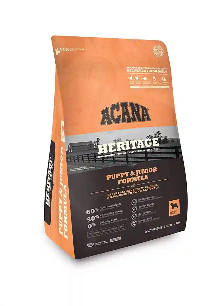 Heritage Dry Dog Food, Puppy & Junior, Biologically Appropriate & Grain Free 4.5-lb
