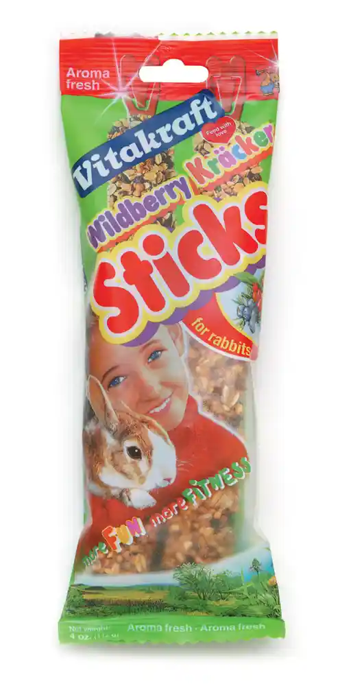 Vitakraft Rabbit Wild Berry Sticks 4 Oz