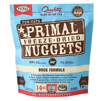 Freeze Dried Nuggets Grain Free Duck Formula Cat Food 14-oz