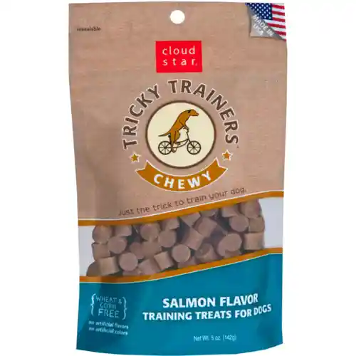 Chewy Tricky Trainers Salmon Dog Treats 5-oz