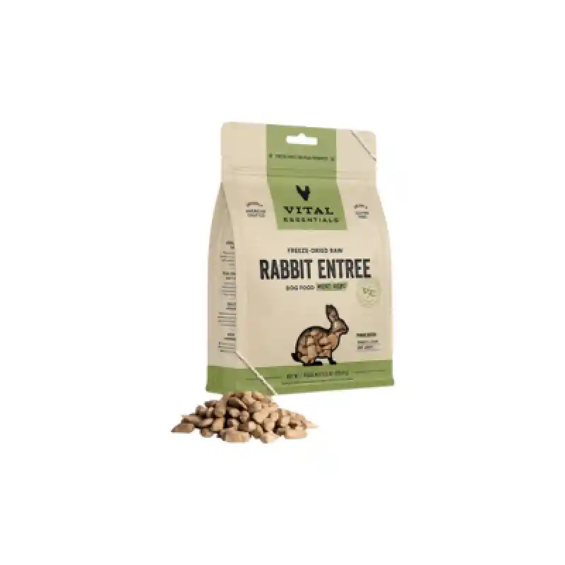 Freeze-dried Raw Rabbit Entree Dog Food Mini Nibs - 5.5oz