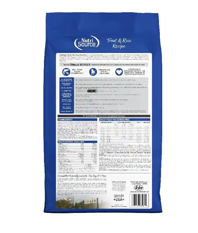 Nutrisource Trout & Brn Rice 5-lb