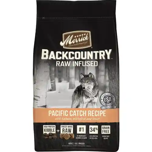 Backcountry Raw Infused Grain Free Pacific Catch Recipe Dry Dog Food 22-lb