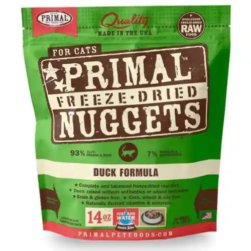 Freeze Dried Nuggets Grain Free Duck Formula Cat Food 14-oz