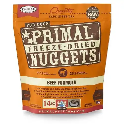 Freeze Dried Nuggets Grain Free Beef Formula Dog Food 14-oz
