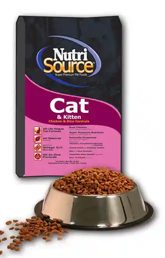Nutrisource Chicken & Rice Cat Food 16 Lbs