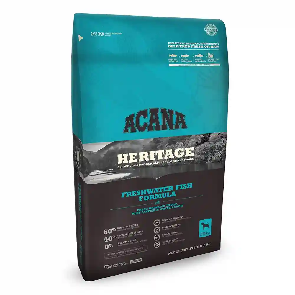 Heritage Dry Dog Food, Freshwater Fish, Biologically Appropriate & Grain Free 25-lb