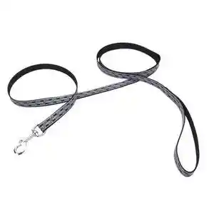 Reflective Open Design Dog Leash - Black Chain Link 5/8" X 06'