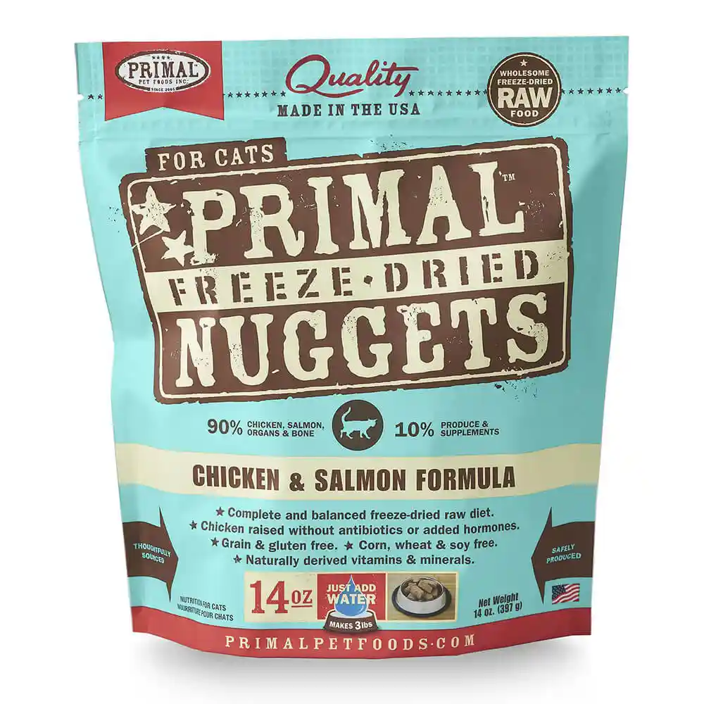 Freeze Dried Nuggets Grain Free Chicken & Salmon Formula Cat Food 14-oz