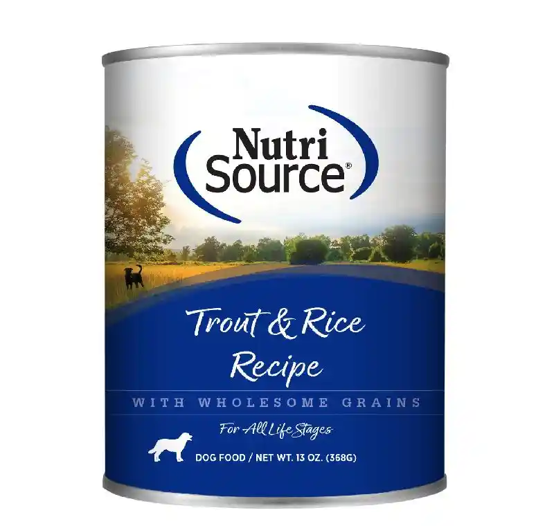 Nutrisource Dog Trout & Rice Pate Can 13 Oz