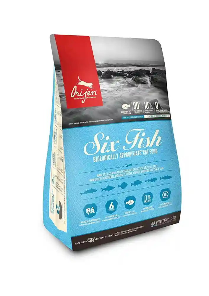 Dry Cat Food, Six Fish, Biologically Appropriate & Grain Free 12-oz