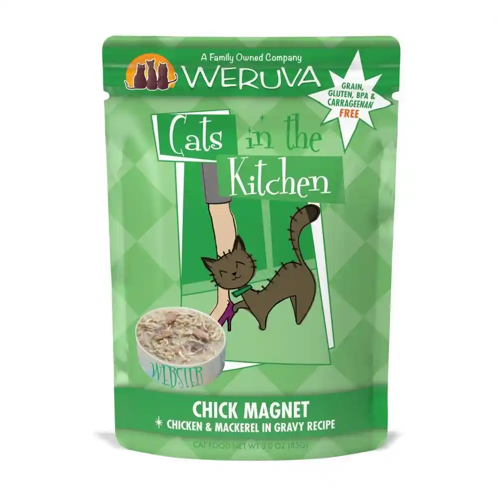 Cats In The Kitchen Chick Magnet Pouches Wet Cat Food 3-oz