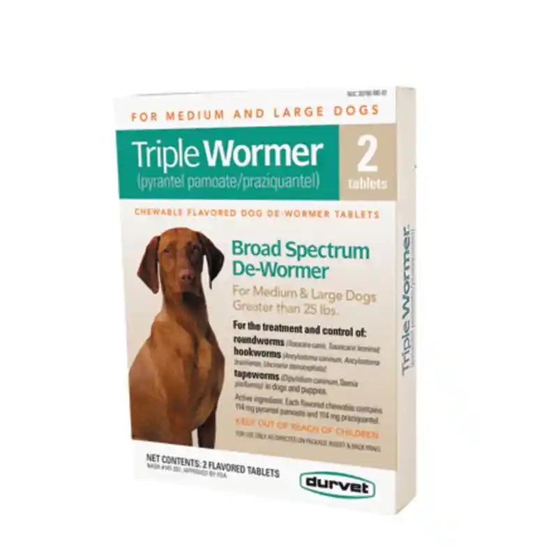 Triple Wormer For Medium & Large Dogs 2 Count