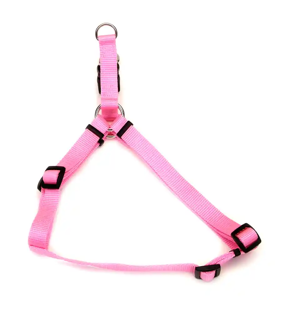 Adjustable Dog Harness, Pink Bright, 3/8" X 12"-18"