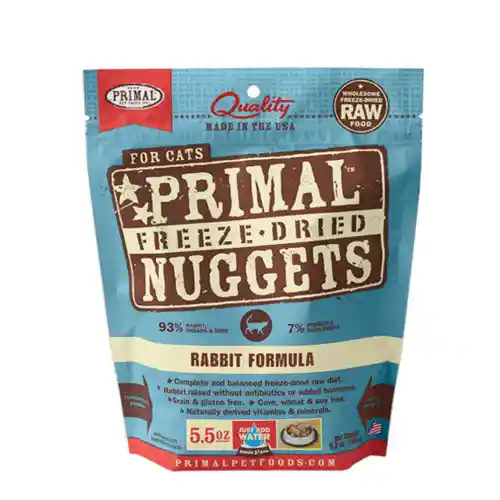 Freeze Dried Nuggets Grain Free Rabbit Formula Cat Food 5.5-oz