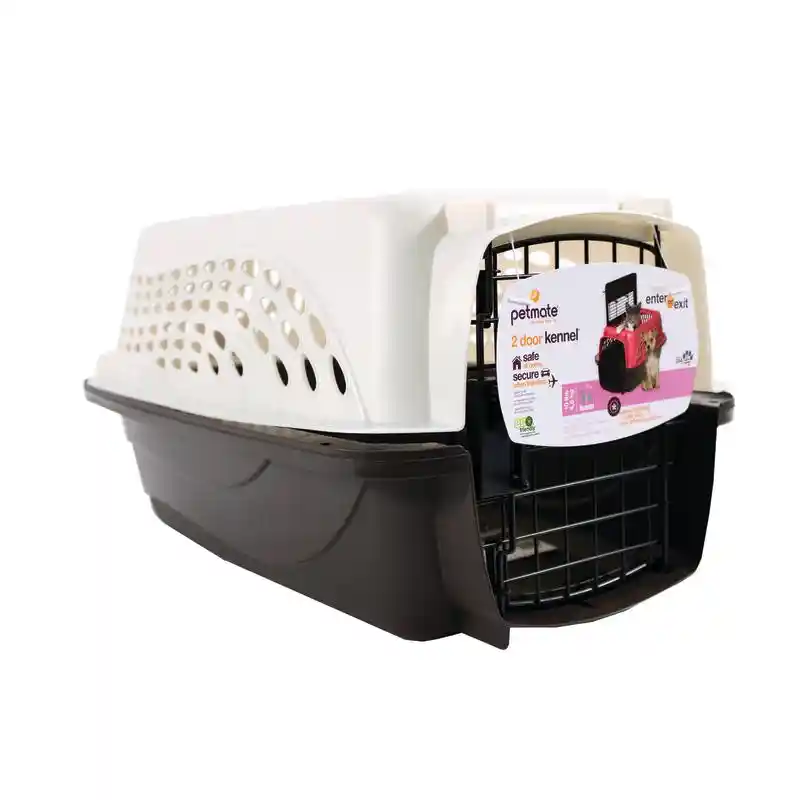 Two Door Top Load Pet Kennel White 19.4" X 12.8" X 10"