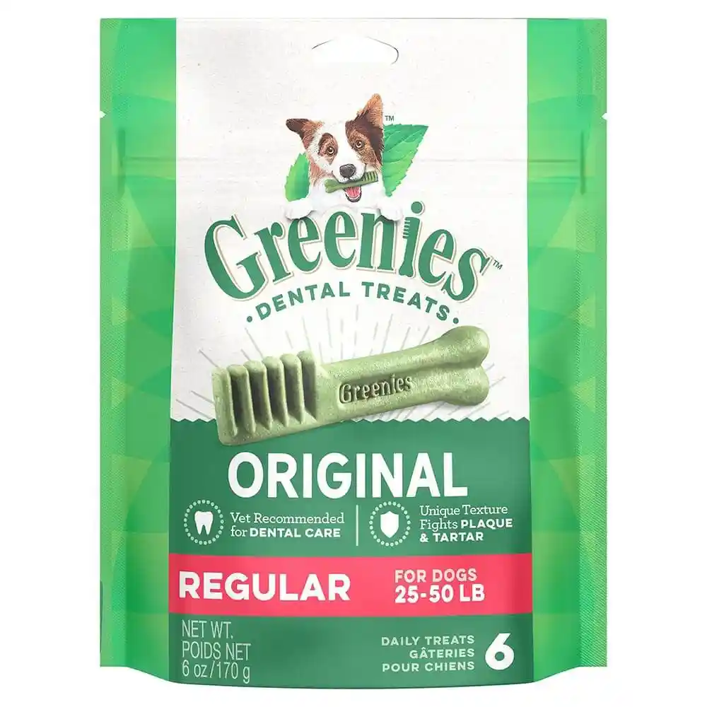Original Regular Dental Dog Chews 6-oz